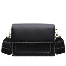 Contrast color Leather Crossbody Bags For Women Travel Handbag