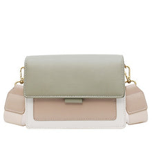 Contrast color Leather Crossbody Bags For Women Travel Handbag