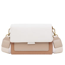 Contrast color Leather Crossbody Bags For Women Travel Handbag