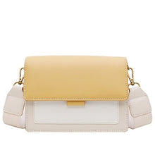 Contrast color Leather Crossbody Bags For Women Travel Handbag