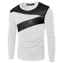 Leather Zipper Decoration Sweatshirt