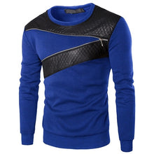 Leather Zipper Decoration Sweatshirt