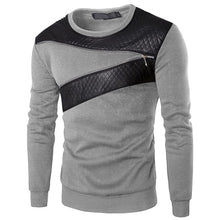 Leather Zipper Decoration Sweatshirt