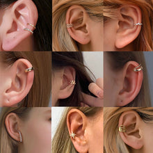 Hollow Metal Line Circle Ear Clip Earrings