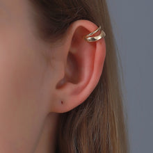 Hollow Metal Line Circle Ear Clip Earrings