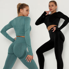 Women Gym Set Top Belly Control High Waist Sport Leggings