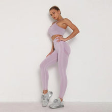 Women Gym Set Top Belly Control High Waist Sport Leggings