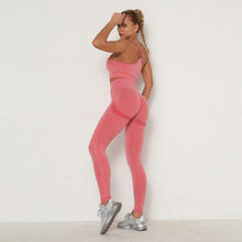 Women Gym Set Top Belly Control High Waist Sport Leggings