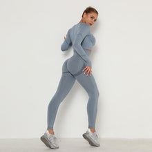Women Gym Set Top Belly Control High Waist Sport Leggings