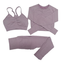 Women Gym Set Top Belly Control High Waist Sport Leggings