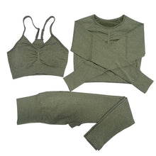 Women Gym Set Top Belly Control High Waist Sport Leggings