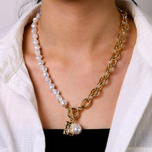 Vintage Carved Coin Thick Chain OT Buckle Necklace