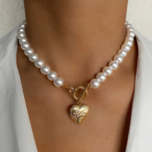 Vintage Carved Coin Thick Chain OT Buckle Necklace