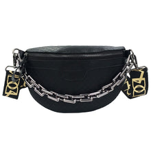 Thick Chain Women Pack Plaid leather