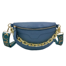 Thick Chain Women Pack Plaid leather