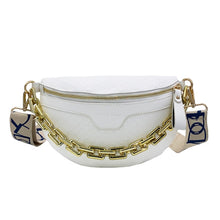 Thick Chain Women Pack Plaid leather