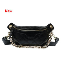 Thick Chain Women Pack Plaid leather