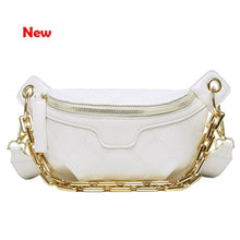 Thick Chain Women Pack Plaid leather