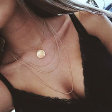 Chain Necklace Multilayer Moon