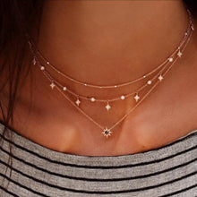 Chain Necklace Multilayer Moon