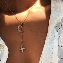 Chain Necklace Multilayer Moon