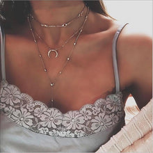 Chain Necklace Multilayer Moon