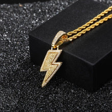 Fashion Retro Full Zircon Lightning Necklace