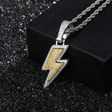 Fashion Retro Full Zircon Lightning Necklace