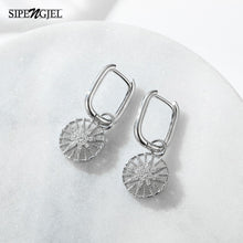 Star Moon Circle Hoop Earrings For Women Geometric Dangle Drop