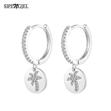 Star Moon Circle Hoop Earrings For Women Geometric Dangle Drop