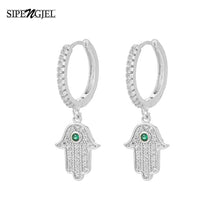 Star Moon Circle Hoop Earrings For Women Geometric Dangle Drop