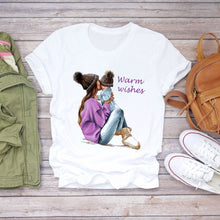 Women Cartoon Super Mom Life T-shirts Top