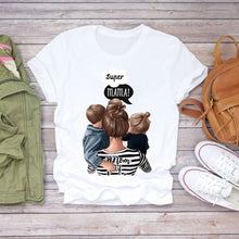 Women Cartoon Super Mom Life T-shirts Top