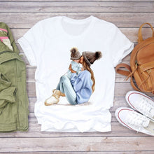 Women Cartoon Super Mom Life T-shirts Top