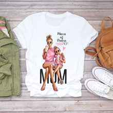 Women Cartoon Super Mom Life T-shirts Top