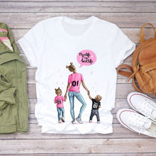 Women Cartoon Super Mom Life T-shirts Top