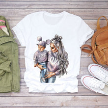 Women Cartoon Super Mom Life T-shirts Top