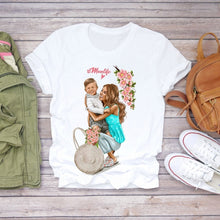 Women Cartoon Super Mom Life T-shirts Top