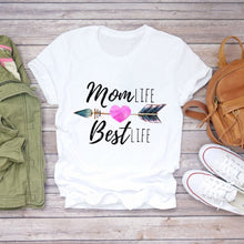 Women Cartoon Super Mom Life T-shirts Top
