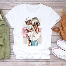 Women Cartoon Super Mom Life T-shirts Top