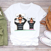 Women Cartoon Super Mom Life T-shirts Top