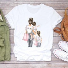 Women Cartoon Super Mom Life T-shirts Top