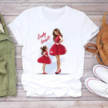 Women Cartoon Super Mom Life T-shirts Top
