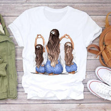 Women Cartoon Super Mom Life T-shirts Top
