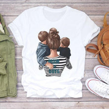 Women Cartoon Super Mom Life T-shirts Top
