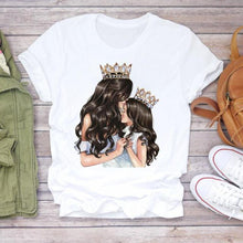 Women Cartoon Super Mom Life T-shirts Top