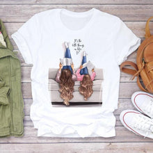 Women Cartoon Super Mom Life T-shirts Top