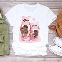 Women Cartoon Super Mom Life T-shirts Top