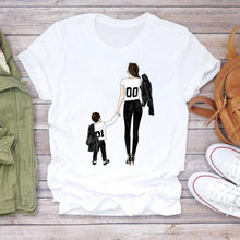 Women Cartoon Super Mom Life T-shirts Top