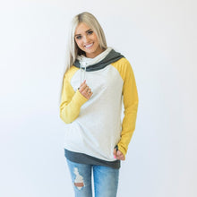 Floral Printed Hood Casual Splice Long Sleeve Sweatshirts